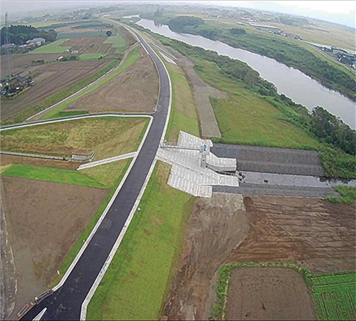 Aerial view of the Kinugawa Project Zone